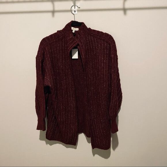 URBAN OUTFITTERS Truly Madly Deeply Chunky Knit Balloon Sleeve Cardigan Sweater - Picture 4 of 9